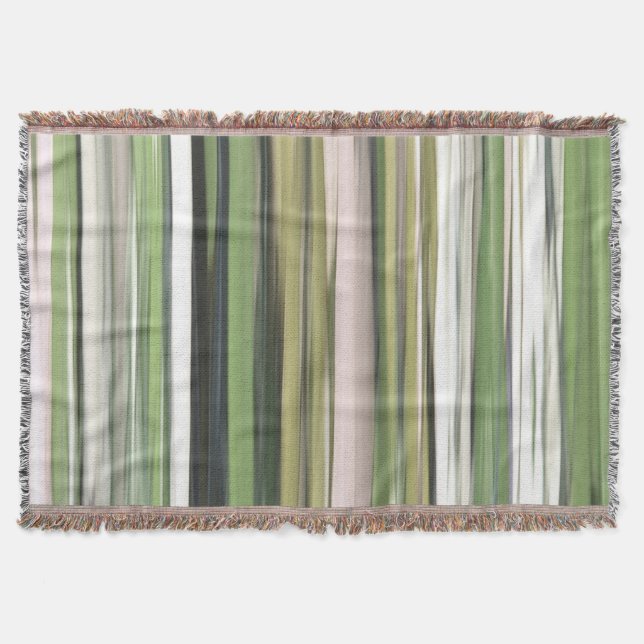 Abstract #2: Olive green blur Throw Blanket (Front)