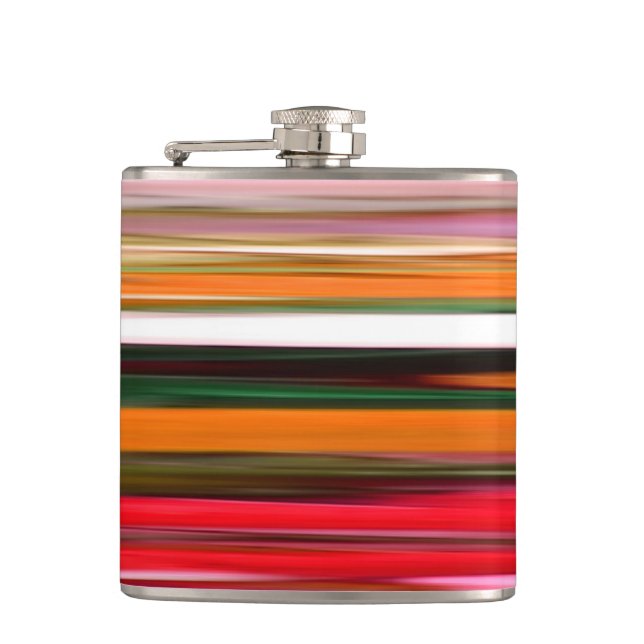 Abstract #2: Orange blur Hip Flask (Front)