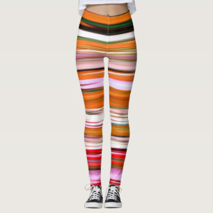 Abstract #2: Orange blur Leggings