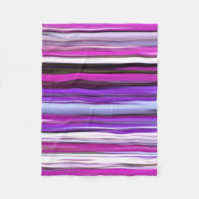 Abstract #2: Purple Blur Fleece Blanket (Front)