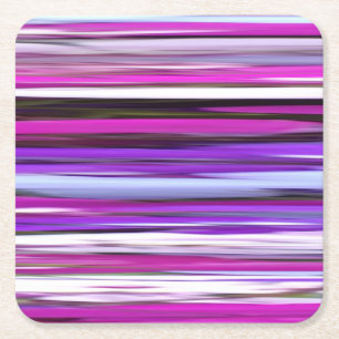 Abstract #2: Purple Blur Square Paper Coaster