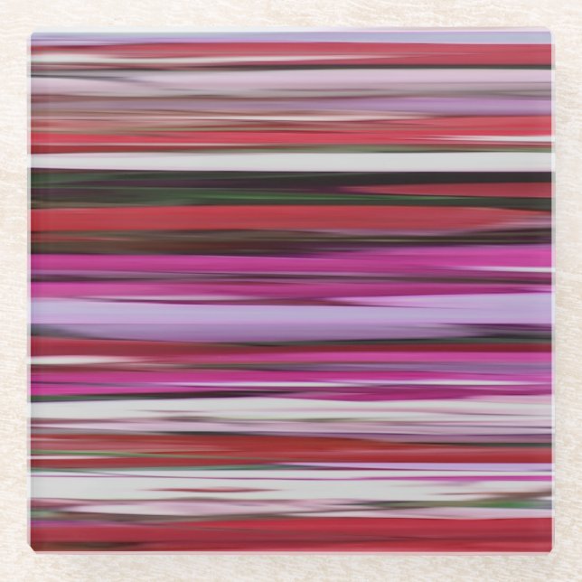 Abstract #2: Red blur Glass Coaster (Front)