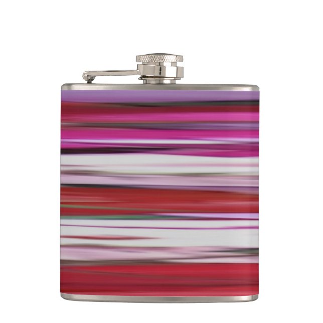Abstract #2: Red blur Hip Flask (Front)