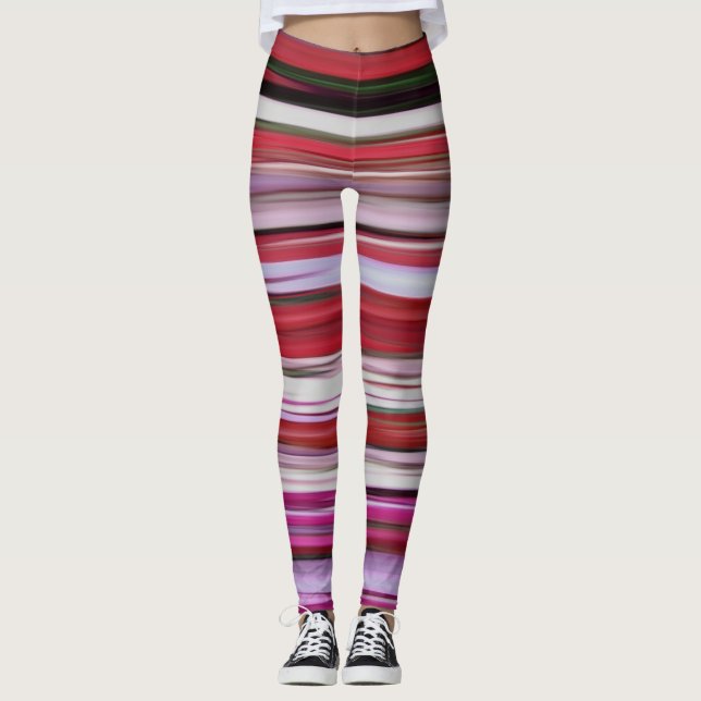 Abstract #2: Red blur Leggings (Front)