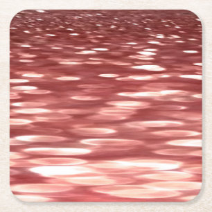 Abstract #2: Red blur Square Paper Coaster