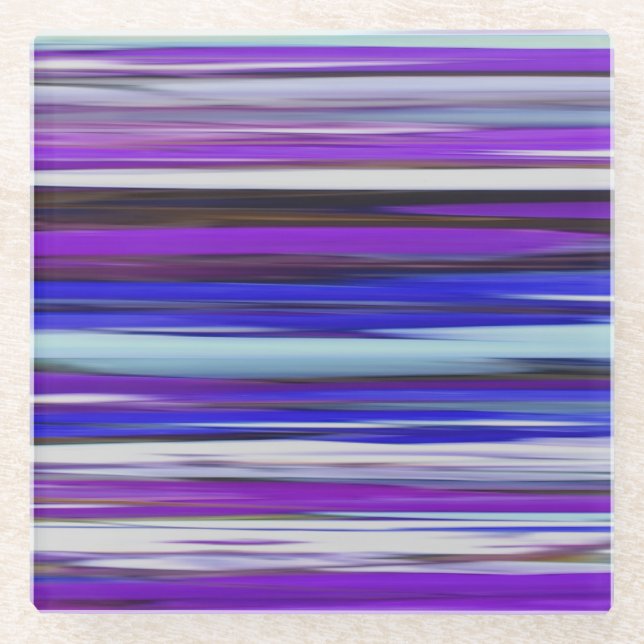 Abstract #2: Ultraviolet blur Glass Coaster (Front)