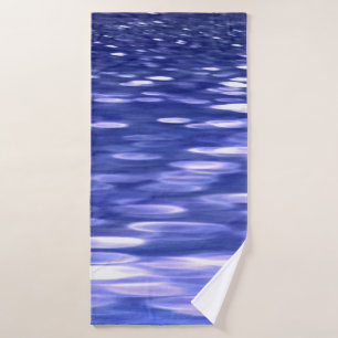 Abstract #3: Blue shimmer Bath Towel