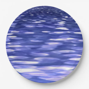 Abstract #3: Blue shimmer Paper Plate