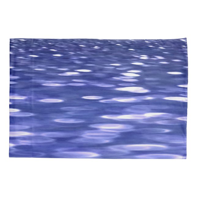 Abstract #3: Blue shimmer Pillowcase (Back)