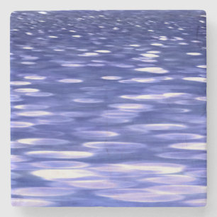 Abstract #3: Blue shimmer Stone Coaster