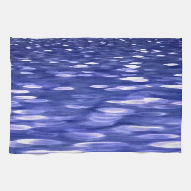 Abstract #3: Blue shimmer Tea Towel (Horizontal)