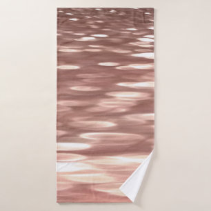 Abstract #3: Copper Rose Gold shimmer Bath Towel