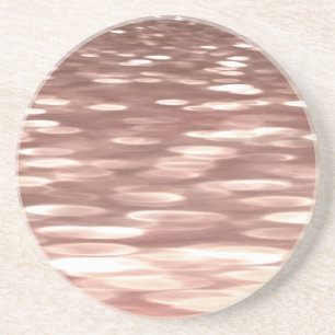 Abstract #3: Copper Rose Gold shimmer Coaster