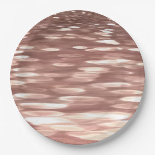 Abstract #3: Copper Rose Gold shimmer Paper Plate