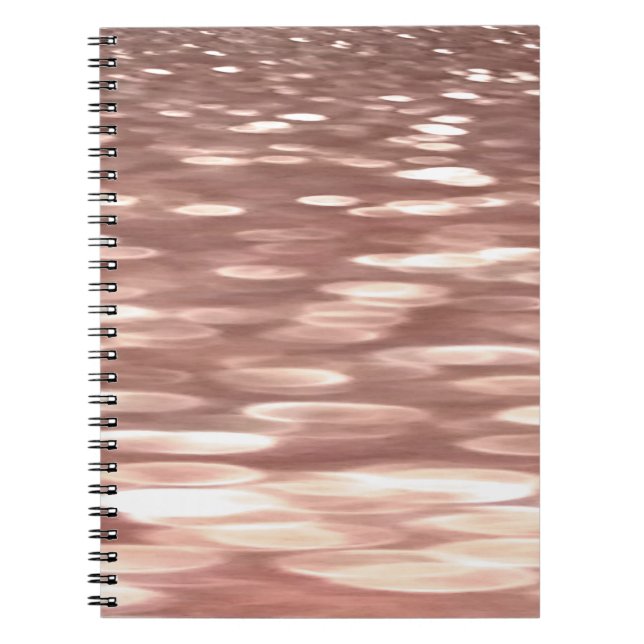 Abstract #3: Copper Rose Gold shimmer Spiral Notebook (Front)