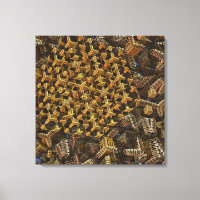 Abstract 3-dimensional canvas Metal Magic