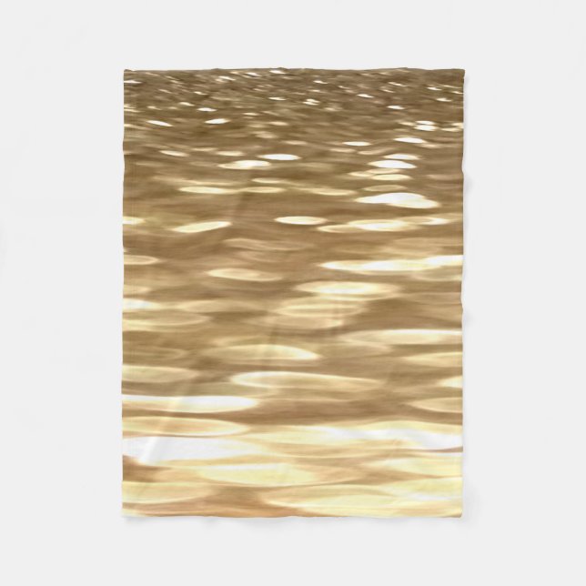 Abstract #3: Gold shimmer Fleece Blanket (Front)