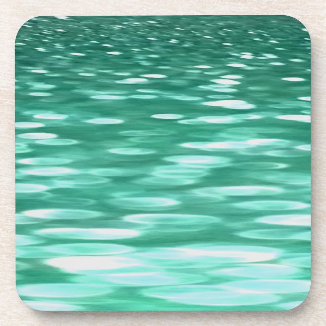 Abstract #3: Green Shimmer Coaster (Front)