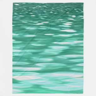 Abstract #3: Green Shimmer Fleece Blanket