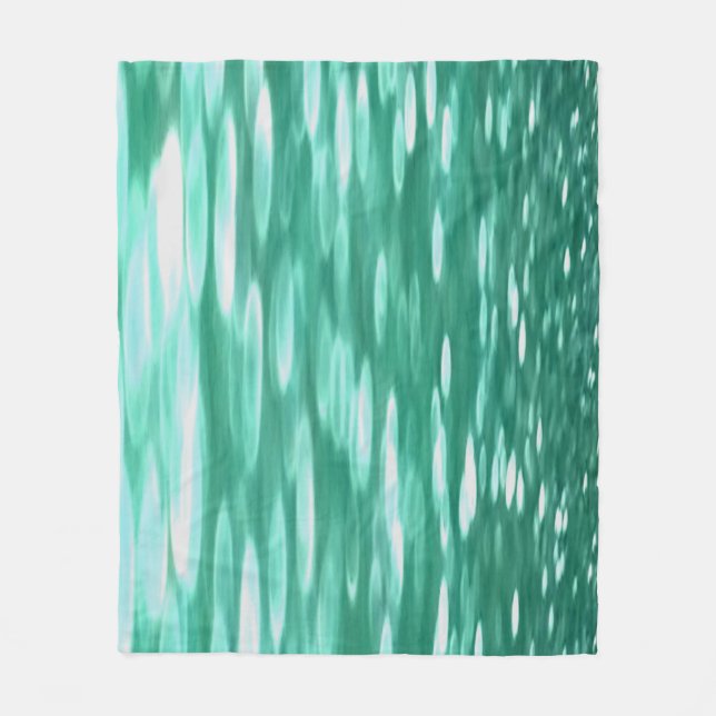 Abstract #3: Green Shimmer Fleece Blanket (Front)