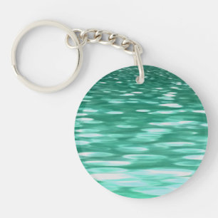 Abstract #3: Green Shimmer Key Ring