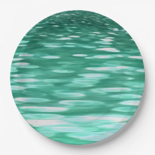 Abstract #3: Green Shimmer Paper Plate