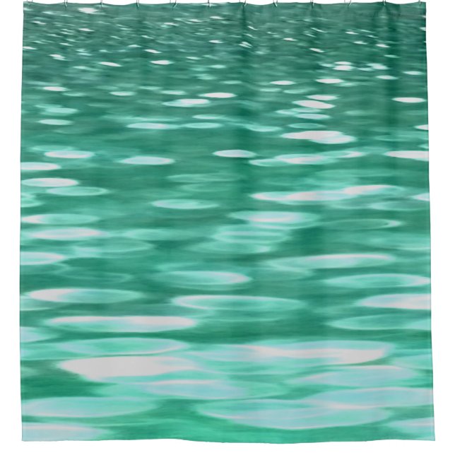 Abstract #3: Green Shimmer Shower Curtain (Front)