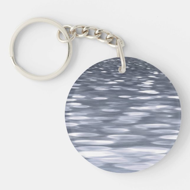 Abstract #3: Gunmetal shimmer Key Ring (Front)