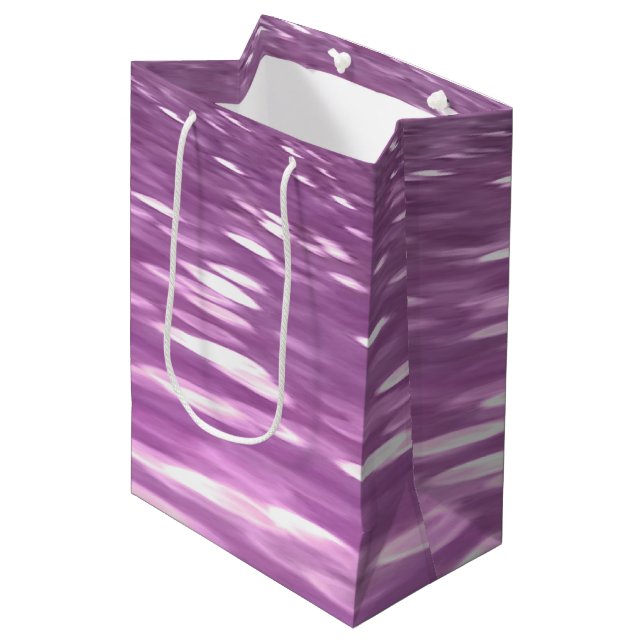 Abstract #3: Lilac Shimmer Medium Gift Bag (Front Angled)