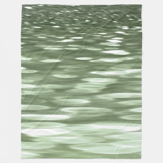 Abstract #3: Olive green blur Fleece Blanket (Front)