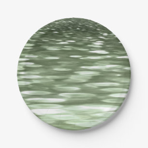 Abstract #3: Olive green blur Paper Plate