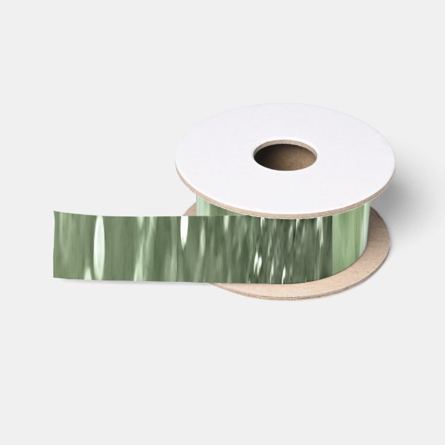 Abstract #3: Olive green blur Satin Ribbon (Spool)