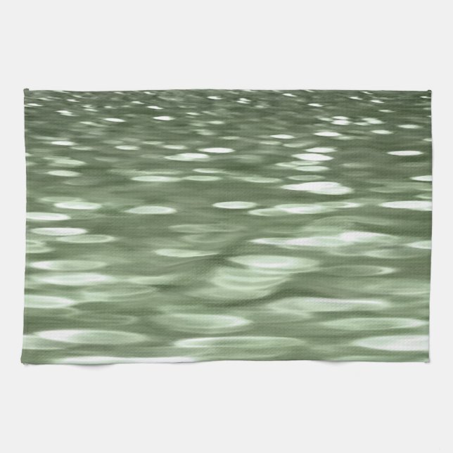 Abstract #3: Olive green blur Tea Towel (Horizontal)