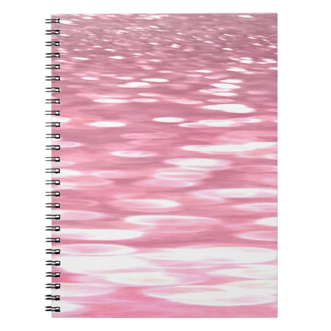 Abstract #3: Pink shimmer Spiral Notebook (Front)