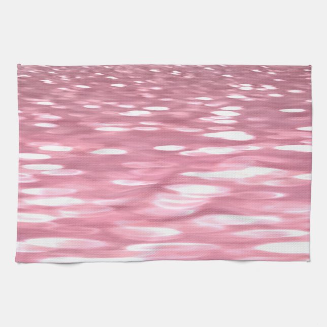 Abstract #3: Pink shimmer Tea Towel (Horizontal)