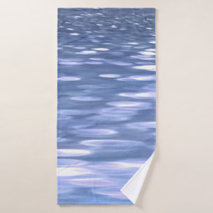 Abstract #3: Powder blue shimmer Bath Towel