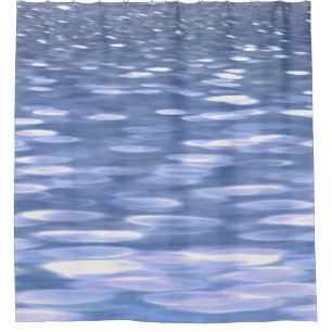 Abstract #3: Powder blue shimmer Shower Curtain