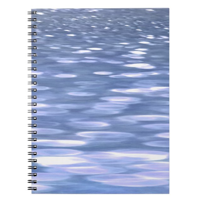 Abstract #3: Powder blue shimmer Spiral Notebook (Front)