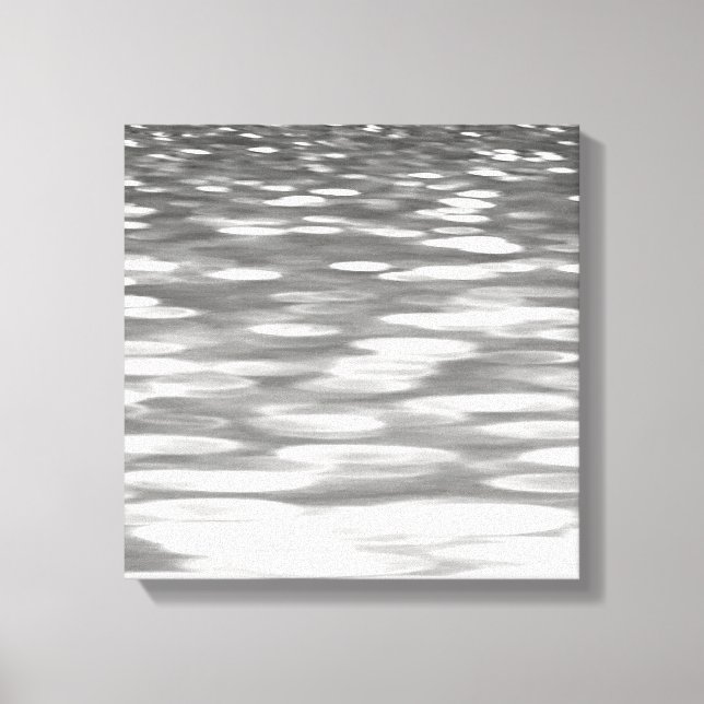 Abstract #3: Silver grey shimmer Canvas Print (Front)