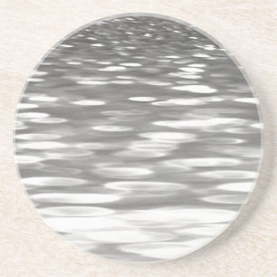 Abstract #3: Silver grey shimmer Coaster