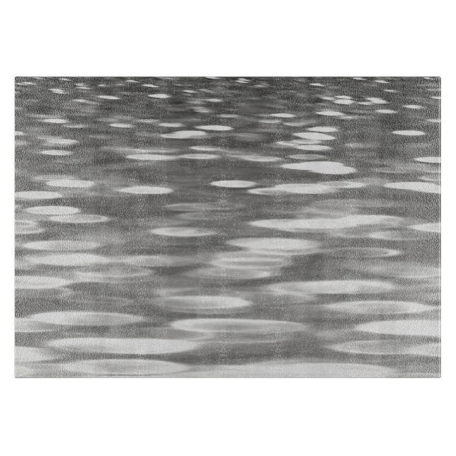 Abstract #3: Silver grey shimmer Cutting Board (Front)