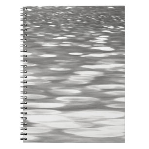 Abstract #3: Silver grey shimmer Notebook
