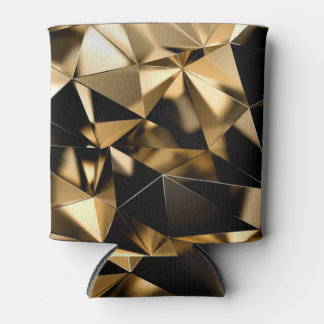 Abstract 3D crystal triangle background. Can Cooler