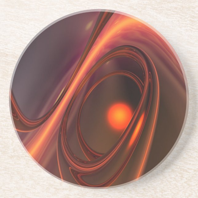 Abstract 3d Design, soft shapes and reflections Coaster (Front)