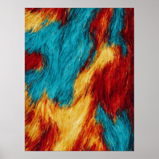 Abstract 3D digital oil paint Poster (Front)