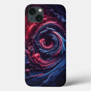 Abstract 3D Fluid Vortex Phone Case - Deep Magenta