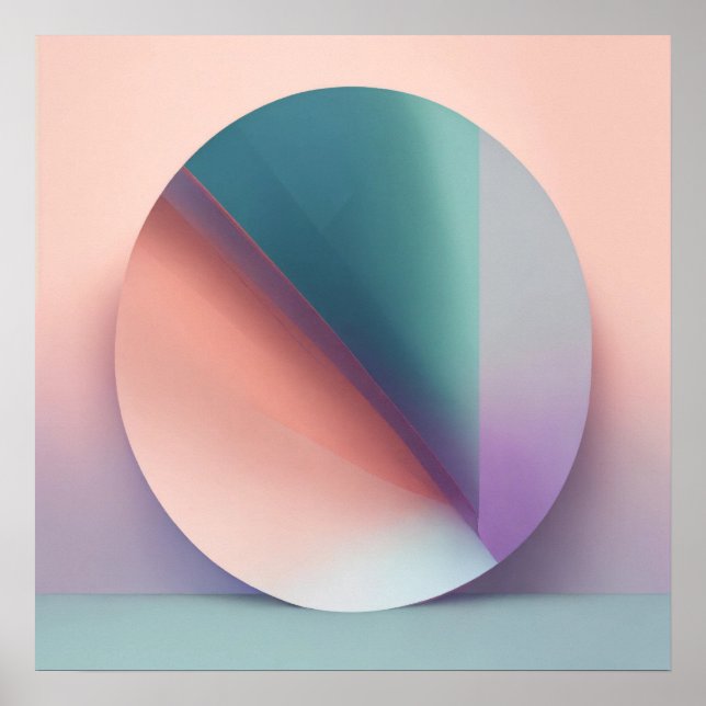 Abstract 3D Minimalist Art for Wall Poster (Front)