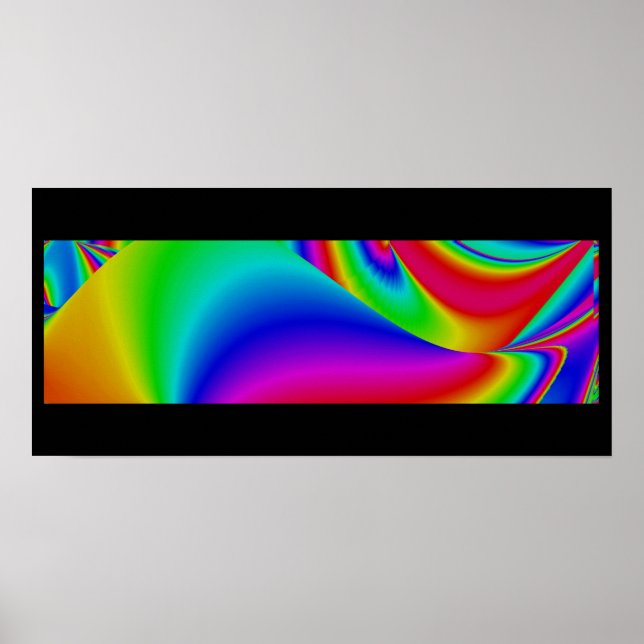 Abstract 3D Rainbow Art Poster (Front)