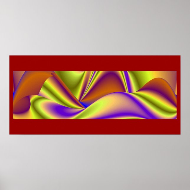 Abstract 3D Rainbow Art Poster (Front)