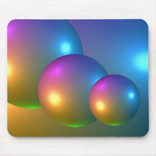 Abstract 3d Spheres Mouse Pad (Front)